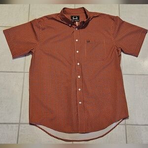 Cinch Orange Geometric Shirt